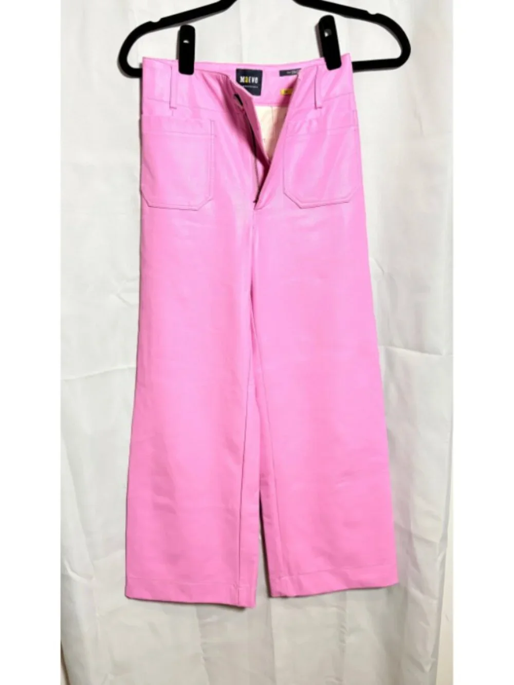 Maeve Anthropologie Colette Pink Faux Leather Pants 24